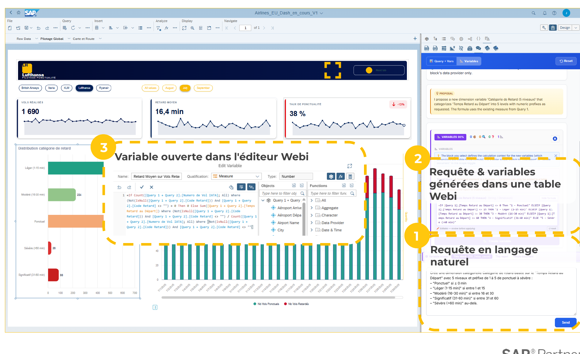 N4V Intelligence génère des requêtes et variables Webi à partir du langage naturel