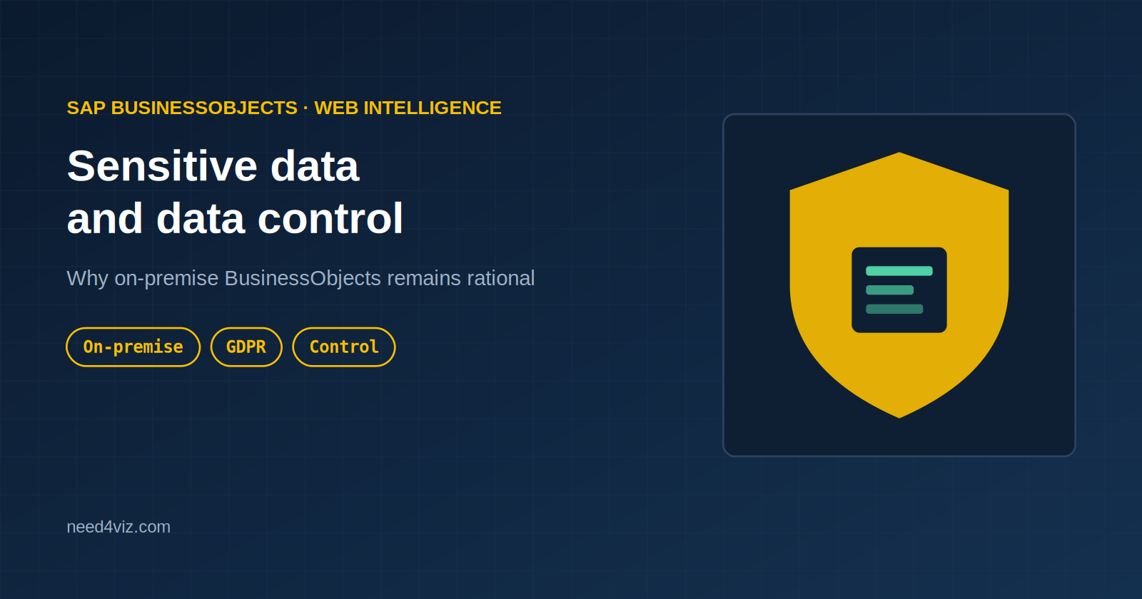 Sensitive Data: Why Stay on BO