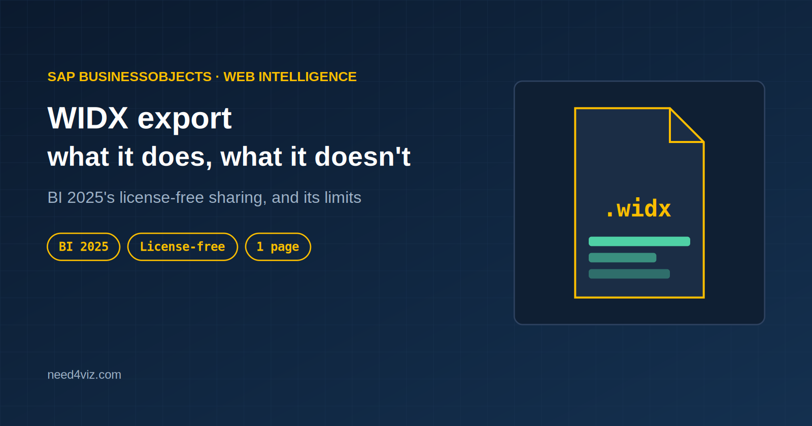 WIDX Export: What It Does, What It Doesn’t